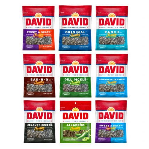 Generic DAVID Sunflower Seeds Variety Pack, 9 Flavors, 5.25 oz per Bag, 9 Count