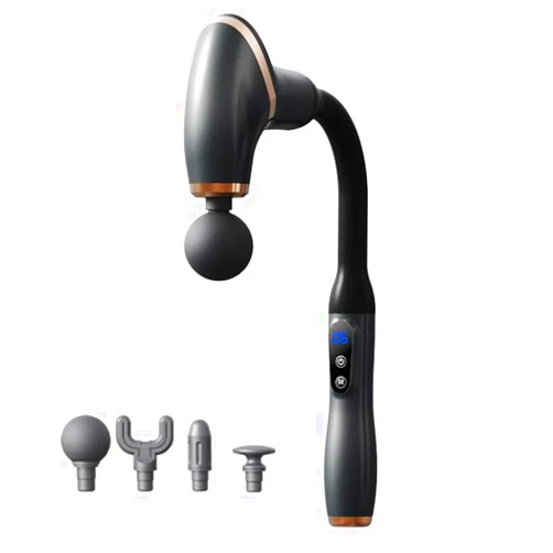 ZCJHE Massage Gun Back Neck Massager for Pain Relief Deep Tissue，Percussion Massage Gun with 4 Massage Heads & 6 Speed Levels(Black)