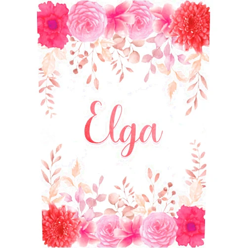 Bonella iTal Pervinca Publishing Elga: Taccuino A5 | Nome personalizzato Elga | Regalo di compleanno per moglie, mamma, sorella, figlia ... | Design: giardino floreale | 120 pagine a ... formato A5 (14.8 x 21 cm) (Italian Edition)