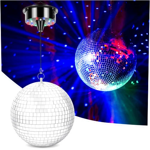 Meagoo Disco Ball with Motor and Light, 8