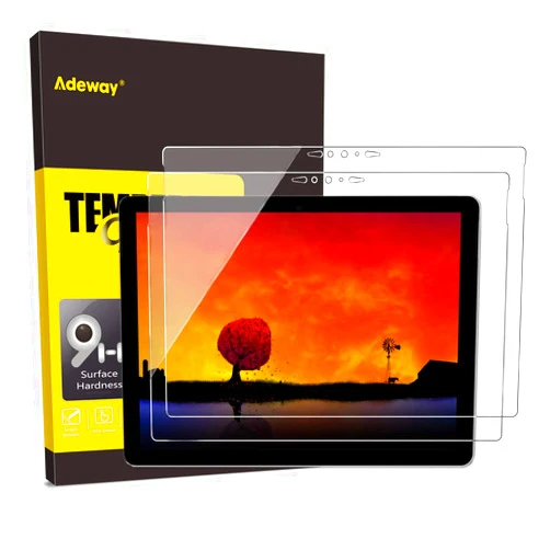 Adeway [2 Pack] Adeway Surface Go 3/ Surface Go 2 2020 Tempered Glass Screen Protector - Anti-Fingerprint, 9H Hardness, HD Clear Screen Protector, Compatible for Microsoft Surface Go 2020 (1901Model)