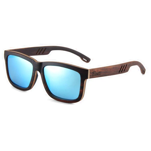 Benti Shades Wood Polarized Sunglasses for Men and Women - Rectangular Collection - UV Protected