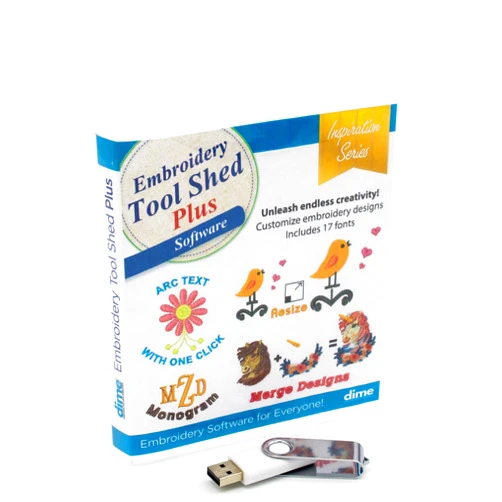 Dime DESIGNS IN MACHINE EMBROIDERY Embroidery Tool Shed PLUS - Machine Embroidery Editing Software for PC & MAC