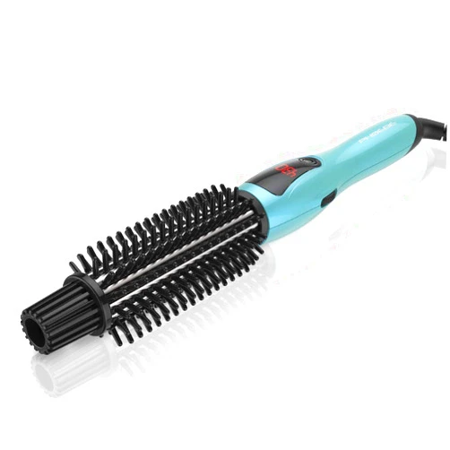 PHOEBE Curling Iron Brush, Dual Voltage Travel 1 Inch Ceramic Tourmaline Ionic Hair Curler Hot Brush, Professional Anti-Scald Instant Heat Up Curling Wands, Heated Styler Brush for Long Hair