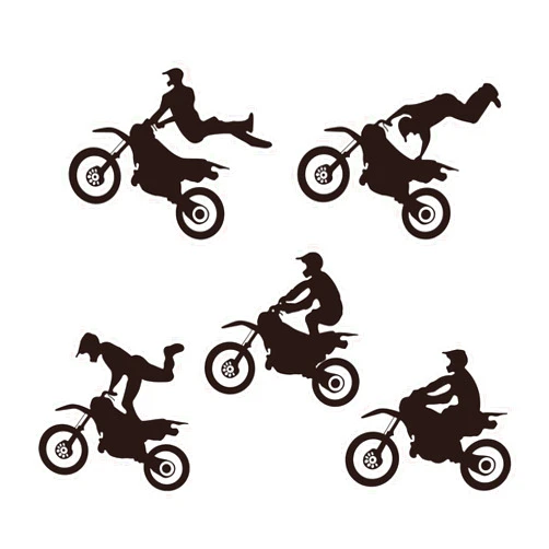 Thovorrnl Dirt Bike Decals Motorcycle Wall Stickers, Motocross Sports Murals Wallpaper Decor for Boys Teens Playroom Bedroom Living Room Home Decoration