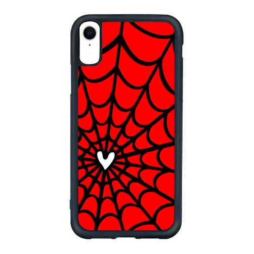 TRADAY Cool Anime Phone Case for iPhone XR Trendy Spider Webs Pattern Design Phone Case