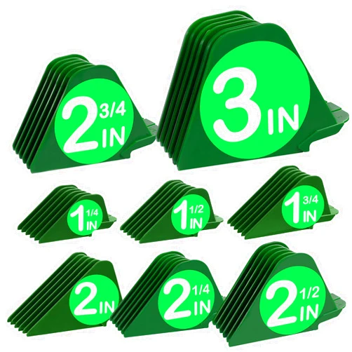 PRIMBARBER 3 Inch Large Clipper Guards, XL Clipper Guards with 8 Cutting Lengths from 3in & 2.75in & 2.5in & 2.25in & 2in & 1.75in & 1.5in & 1.25in Fits Most Wahl Full Size Hair Clippers (8pcs Green 3 Inch)