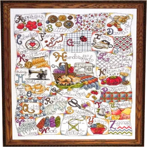 Tobin Design Works Crafts Tobin 390636 Stitching ABC Counted Cross Stitch Kit-16