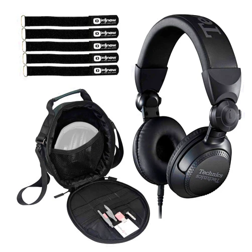 Clutch Technics EAH-DJ1200 Pro On-Ear Wired DJ Headphones Swivel-Mounted w Case Pack