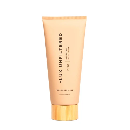 + Lux Unfiltered N°10 Blurring Body Glow in Fragrance Free, Vegan Instant Body Shimmer that Blurs Imperfection, Hydrating Lotion Loaded with Antioxidants, Rich in Shea Butter, Squalane & Vitamin C
