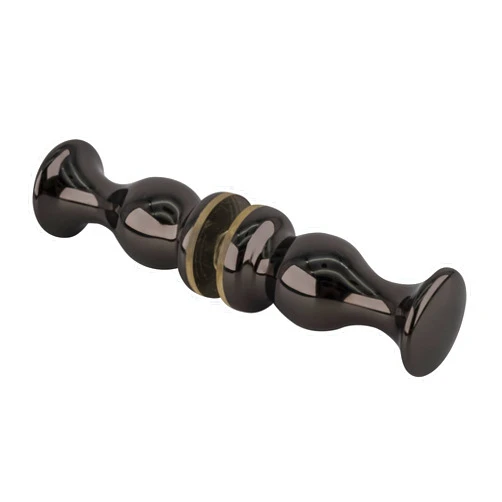 BRIXWELL K-COLBTB-GM Colonial Glass Door Knob Back to Back Mount Black Nickel