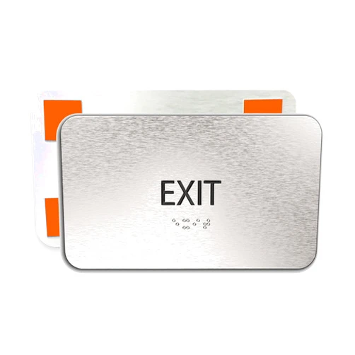 ADASigns.org Exit Sign, Informational Business Sign - Aluminum Brushed Silver (4