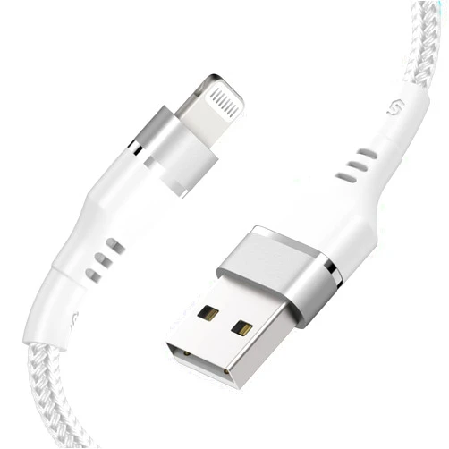 Syncwire iPhone Charger Lightning Cable 4ft [Apple MFI Certified] Upgraded Nylon Braided Fast Charging & Syncing Apple Charger Cord for iPhone 13 12 11 XS Max XR X 8 Plus 7 Plus 6 Se iPad - Silver