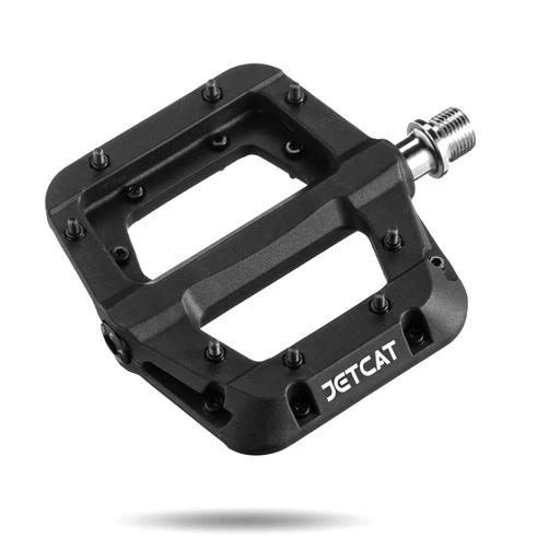 JETCAT Mountain Bike Pedals Flat - MTB Pedals Flat, Bicycle Pedals for BMX/MTN/Road/Gravel/EBike, BMX Pedals, Flat Platform Pedals, Adults & Kids Bike Pedals as Replacement Upgrades Parts 9/16