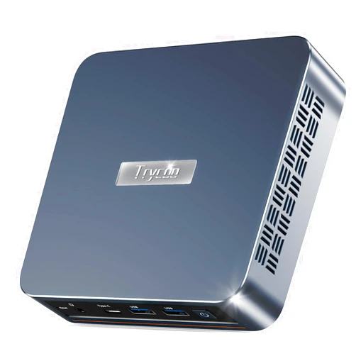 Trycoo WI-6 Mini PC, Intel 12th Gen N100 Mini Computer,16GB DDR4 RAM 512GB SSD,Triple 4K Display/2*USB3.0/WiFi/Bluetooth/Full Function Type-C/Gigabit Ethernet/Support 64GB RAM and 2TB SSD Extensions