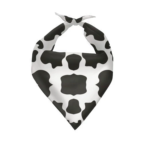 KEIAHUAN Black and White Animal Cow Print Dog Bandanas Birthday Gift Washable Dog Bib Kerchief Scarf Adjustable Accessories Triangle Bibs for Girl or Boy Small Medium Large Dogs Puppy Cat