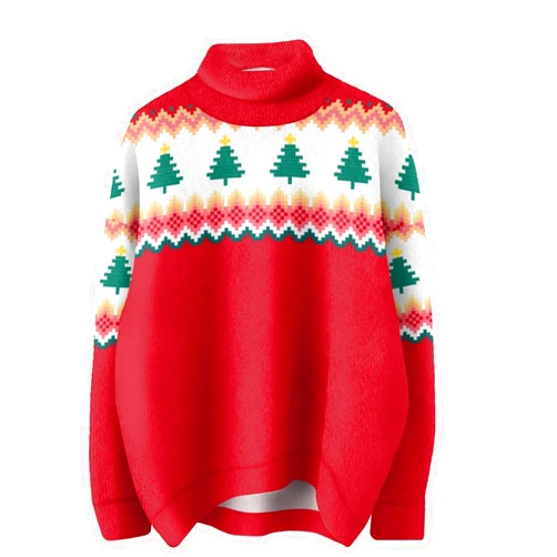 Generic Vintage Christmas Sweaters for Women Pullover Sweaters Trendy Long Sleeve Sweatshirts Funny Christmas Sweatshirt