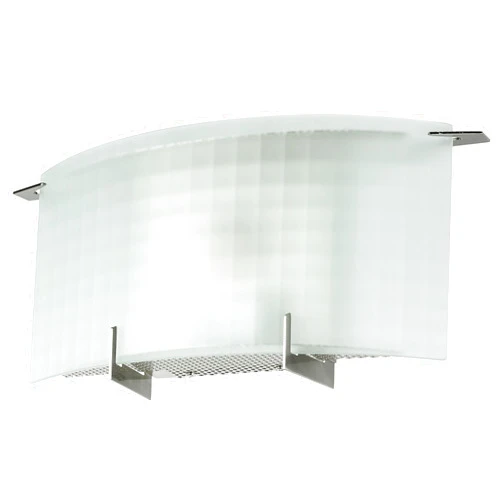 Sunlite 49017-SU LED Curved Glass Wall Sconce Fixture, 9 Watts (60W Equivalent), Dimmable, 500 Lumen, Frosted Glass and Brushed Nickel Finish, UL Listed, 30K - Warm White