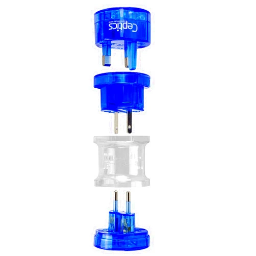 Ceptics Travel Adapter Plug Compact Worldwide International Kit - Works in Europe, Asia, China, England, Italy, New Zealand, Australia and More