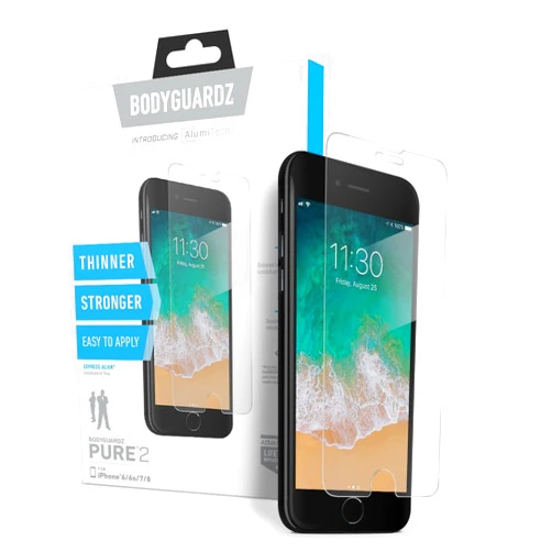 BodyGuardz - Pure 2 Glass Screen Protector for Apple iPhone 6/6s/7/8 (NOT Plus) - CASE Friendly