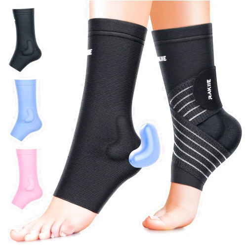 Rakiie Ankle Brace for Sprained Ankle 1 Pair, High Elasticity Ankle Support for Women Men, Soft Compression Socks for Plantar Fasciitis Relief, Foot Sleeves for Achilles Tendonitis Pain Relief, Black L