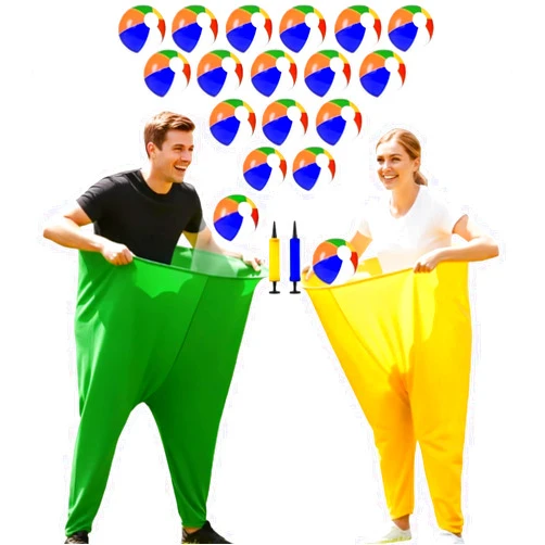 LETIAFINE Giant Granny Pants Yard Game for Adults & Kids, Funny Outdoor Party Lawn Game with 18 Balls & 2 Pumps, Backyard BBQ Family Reunion Camping Team Building Games for Groups