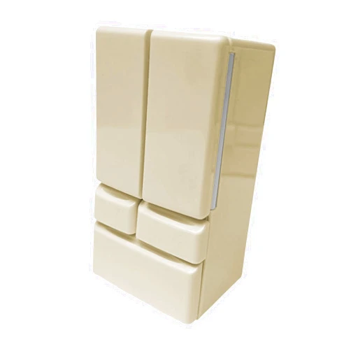 Almencla Miniature Refrigerator Dollhouse Accessory - Stylish Design, Yellow