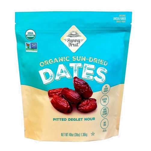 Generic ORGANIC Pitted Dates (Deglet Nour) 48oz Bulk Bag (3 lbs) | NO Added Sugars, Sulfurs or Preservatives | NON-GMO, VEGAN, HALAL & KOSHER