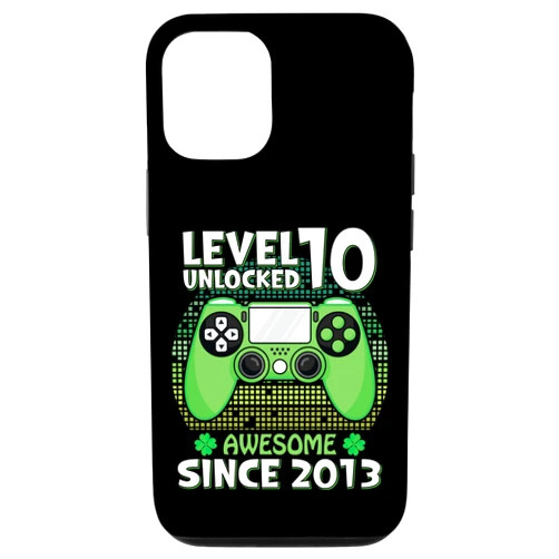 Level Unlocked Birthday Boy iPhone 12/12 Pro Level 10 Unlocked Awesome Since 2013 10th Birthday Gaming Case