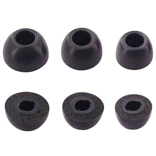 ALXCD Foam Eartips Compatible with Skullcandy Sesh Evo Indy Earbuds, SML 3 Sizes 3 Pairs Soft Memory Foam Ear Tips Earbuds Foam Tips, Compatible with Skullcandy Earbuds Sesh Evo Indy Evo, Black SML