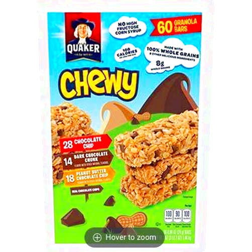 Quakers Chewy Granola Bars Quaker Chewy Granola Bars Variety Pack, 60 ct.