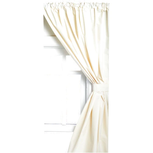 Carnation Home Fashions Vinyl Bathroom Window Curtain, Bone, 45