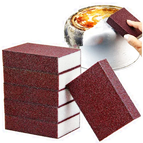JCKHXG 5 Pack Nano Carborundum Sponge, Emery Sponge Brush Eraser Scrub, Kitchen Magic Cleaning Sponge for Removing Rust Cleaning Pots and Pans, 2022 New Household Stainless Steel Cleaning Tool