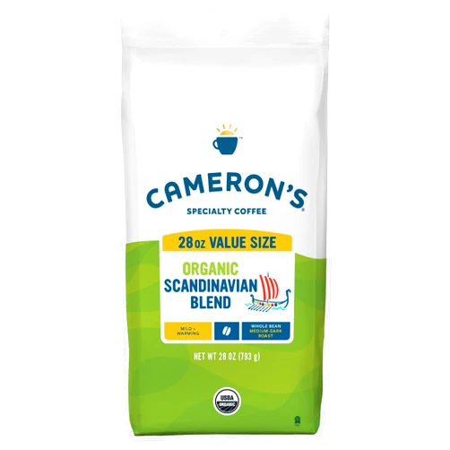 Cameron's Coffee Roasted Whole Bean Coffee, Scandinavian Blend, 28 Ounce