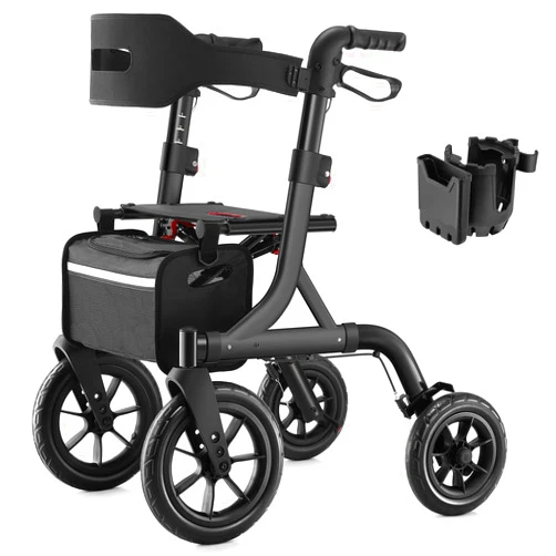MAXWALK Walkers for Seniors, Rollator Walker with Seat, 12