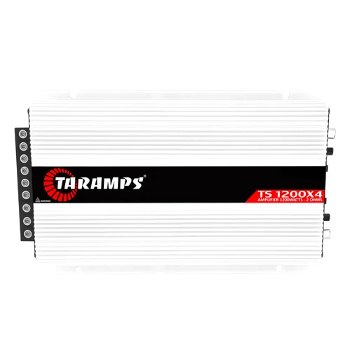 Taramp's Taramps TS 1200x4 Amplifier Car Audio 1200W RMS 2 Ohms 4 Channels 2 Bridged Channels, Full Range Crossover Fixed RCA/Wire Input - Multichannel Class D
