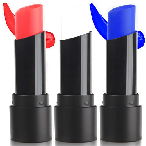 MEICOLY 3Pcs Red White and Blue Face Body Paint Stick,Face Paint for Joker Makeup,Face Painting for Halloween SFX Clown Devil Spiderman Cosplay,Red White and Blue Eye Black,4th of July Accessories