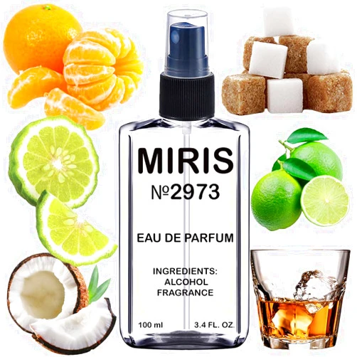 MIRIS No. 2973, Inspired by Virgin Island Water, Long-Lasting Unisex Eau de Parfum for Women & Men, Spray 3.4 Fl Oz / 100 ml