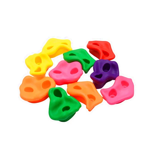 Tookie Climbing Rock Set, 10pcs Assorted Color Climbing Children Hand Feet Holds, Plastic Climbing Wall Grips, for Kids Indoor Outdoor Playground Backyard Toys, Without Screws(Size:10pcs)