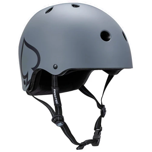 Pro-Tec Low PRO Certified Skateboard Helmet, Ideal for Skateboarding, Bicycling, BMX and Roller Skating, – Small/Medium – Grey Matte