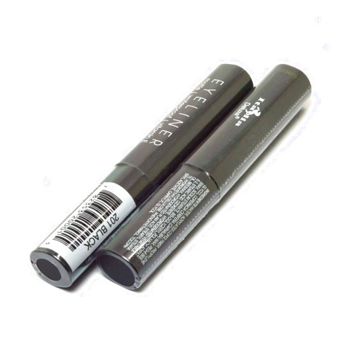 Italia-Deluxe Makeup 2pcs of Classic Liquid Eyeliner 201 Matte Black Eye Liner Vitamin E + ZipBag