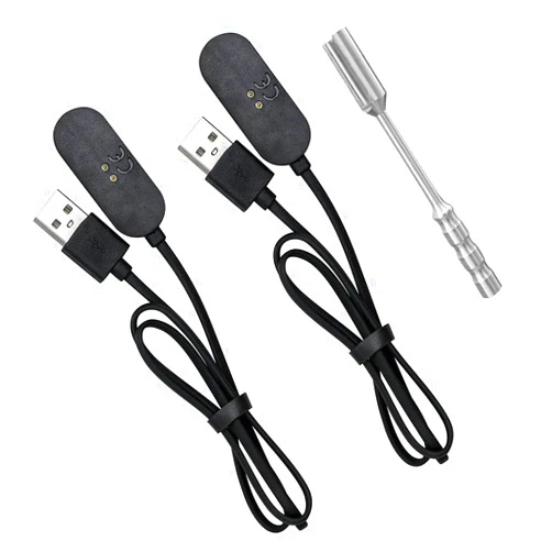 Lakun 2 Charger Dock USB + Loading Spoon Replacement Accessories, Pipe Cleaners Hard Bristle and Black Brush for Cleaning