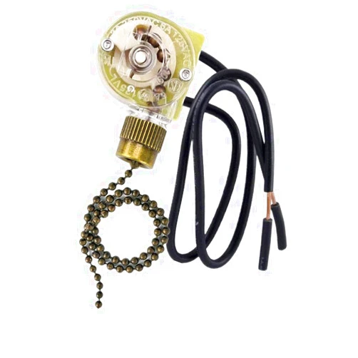 Hunter Switch Ceiling Fan Light Switch Zing Ear Pull Chain Switch ZE-109 Fan Light Switch, On-Off Speed with Pull Chain Compatible with Ceiling Light Fans, Lamps and Wall Lights.(Bronze)