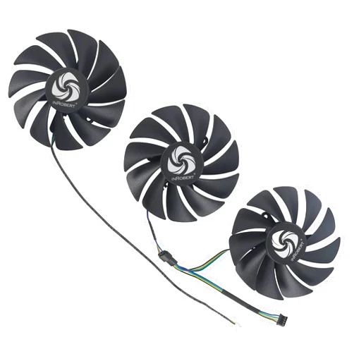 inRobert 88mm GA92S2U 12V 0.46A Graphics-Card-Fan-Replacement for Zotac-RTX-3070-3080-Ti-3090-AMP-Holo-GPU-Cooler (Fan-full set)