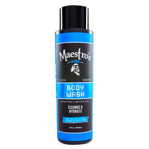 Maestro's Classic BATH WASH - Conditioning Bath Wash, Cleans and Hydrates, Mark of Man Blend, 16 Ounce
