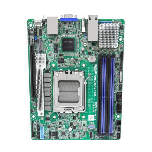 ASRock Rack AM5D4ID-2T/BCM Deep mini-ITX Server Motherboard AMD Ryzen 7000 AM5 (LGA 1718) KNOLL3 X300 Dual 10G LAN