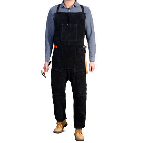 LeaSeek Leather Welding Apron Split Leg for Men and Women,Heavy Duty Cowhide Leather Welding Pants-Forging Apron