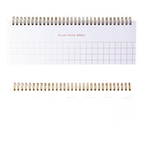 IPPINKA Weekly Calendar Planner with Softcover, Undated Desk Weekly Daily Calendar Planner, Scheduler Memo Pad, Appointment Notebook, Includes 78 Pages - Lilac Gray