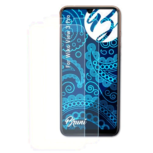Bruni Screen Protector compatible with Wiko View 3 Pro Protector Film, crystal clear Protective Film (2X)