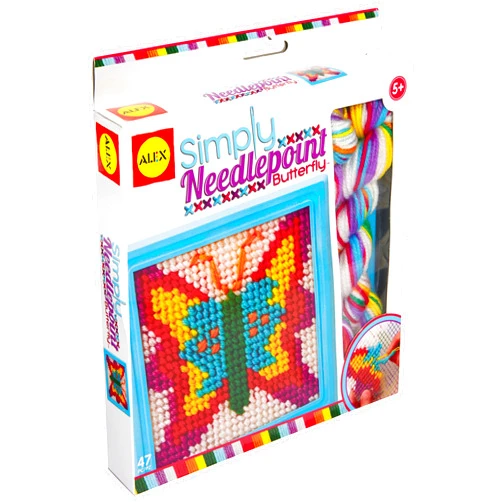 ALEX Toys Simply Needlepoint Butterfly Kids Art and Craft Activity